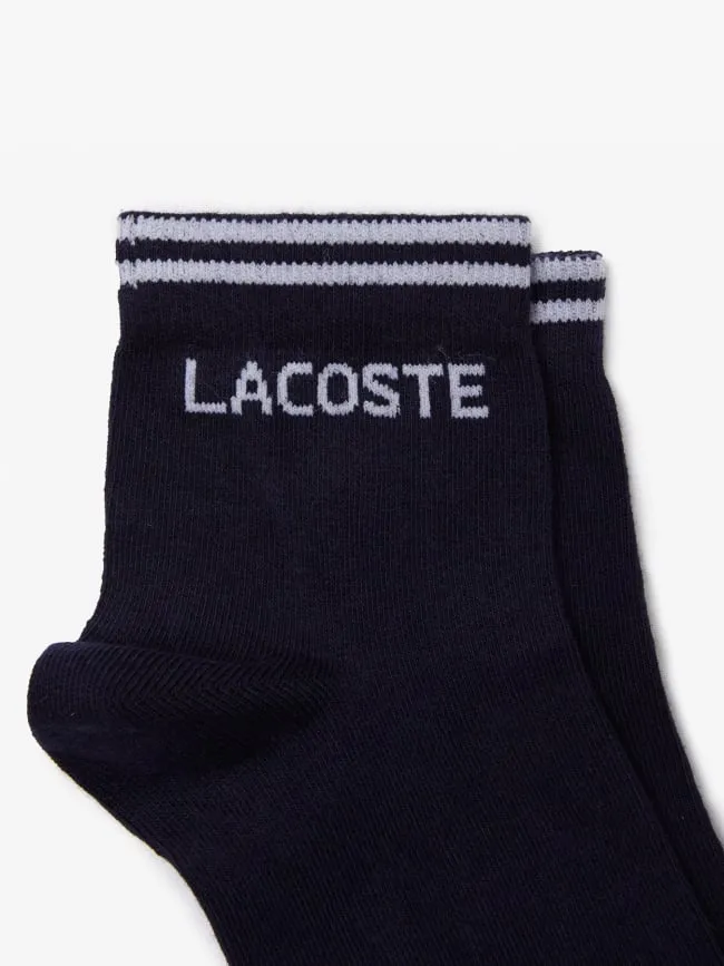 2 paires de chaussettes core performance bleu blanc - Lacoste | wimod