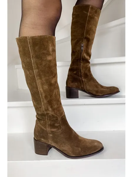 Aliwell - Bottes SAMBO Velours Camel