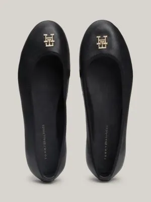Ballerines en cuir TH Monogram | Noir | Tommy Hilfiger