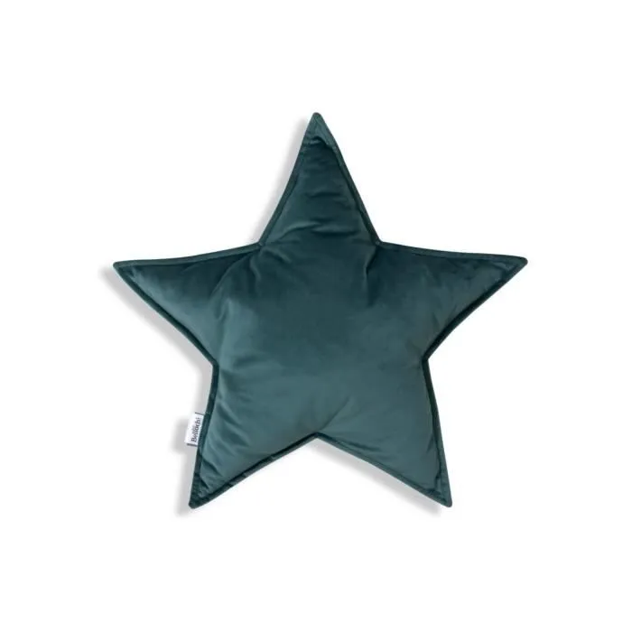 Bellochi Coussin Décoratif avec Rembourrage Hypoallergénique - Velours - Coussin Enfant en Forme de Étoile - Vert