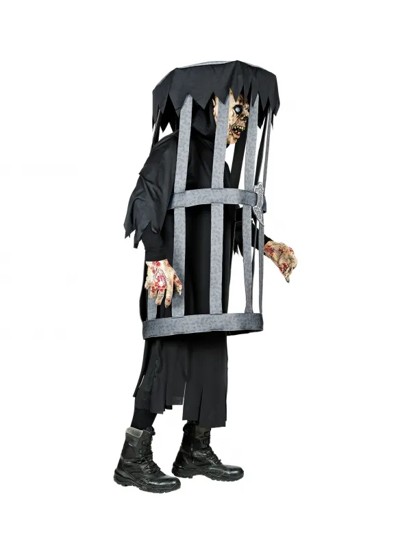 Déguisement zombie en cage pour adulte