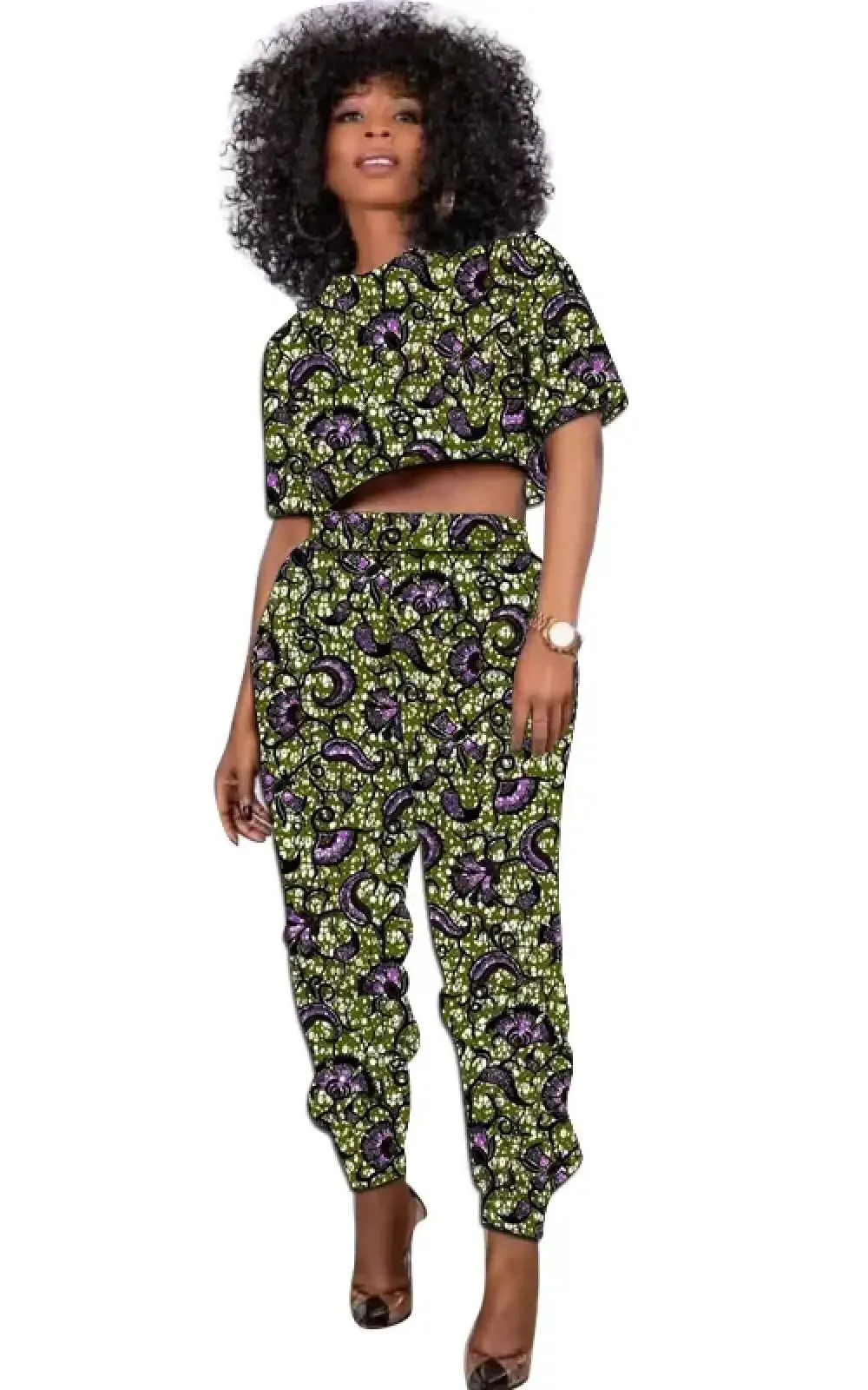 Ensemble Haut Court Femme Africaine