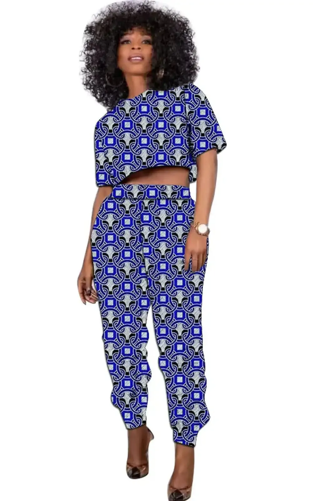 Ensemble Haut Court Femme Africaine