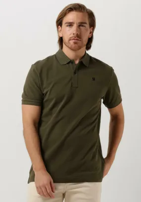 g-star raw polo dunda slim polo s/s en vert