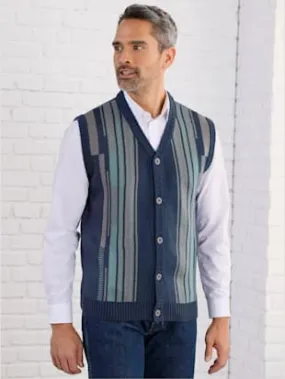 Gilet en tricot joli motif tricoté