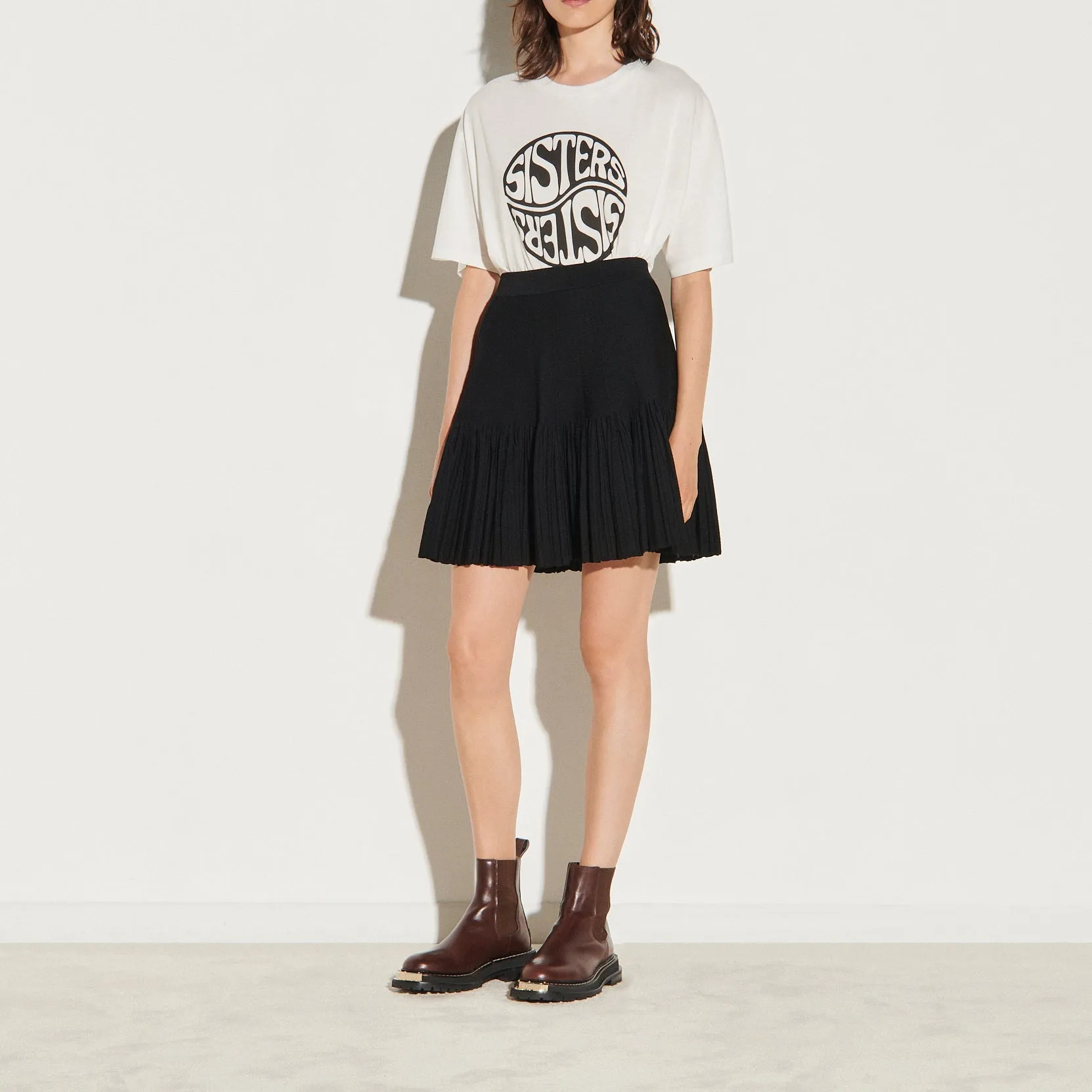 Jupe patineuse en maille compacte