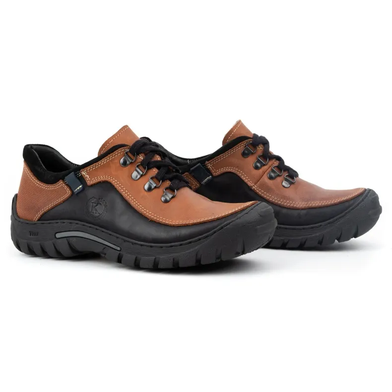KOMODO Chaussures trekking homme cuir 917K brique multicolore