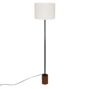 Lampadaire droit bois foncé "Auréa" Atmosphera