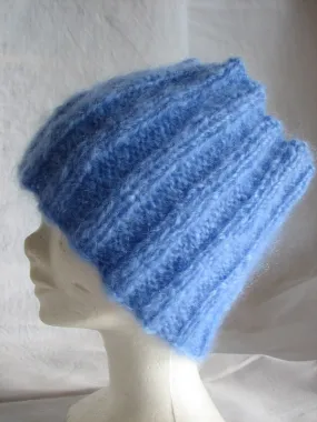 Large bandeau : kit à tricoter mohair et soie ou tricoté à la main