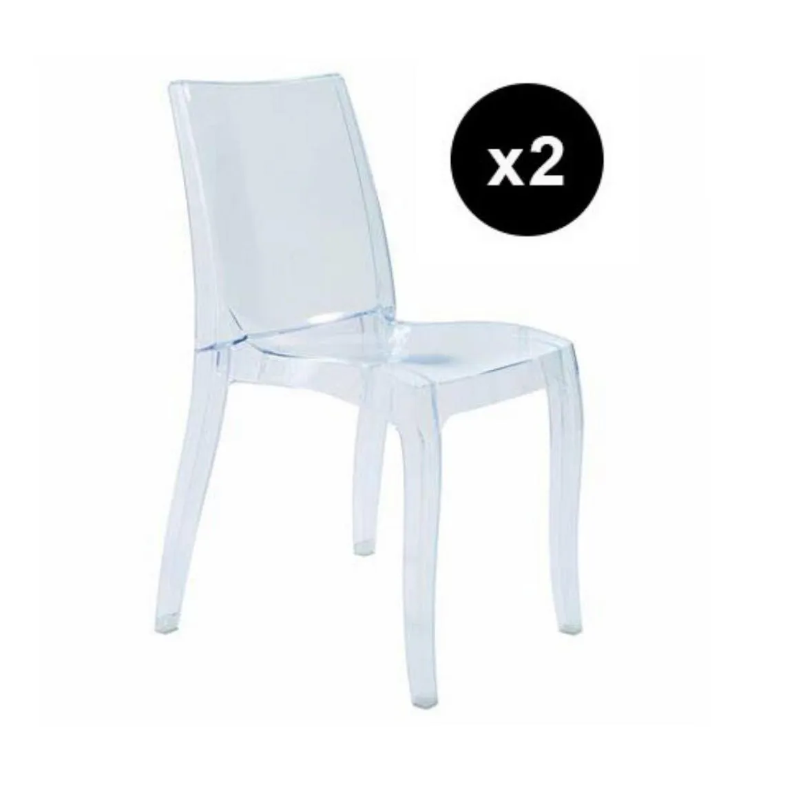 Lot De 2 Chaises Design Transparente Athenes | 3 Suisses