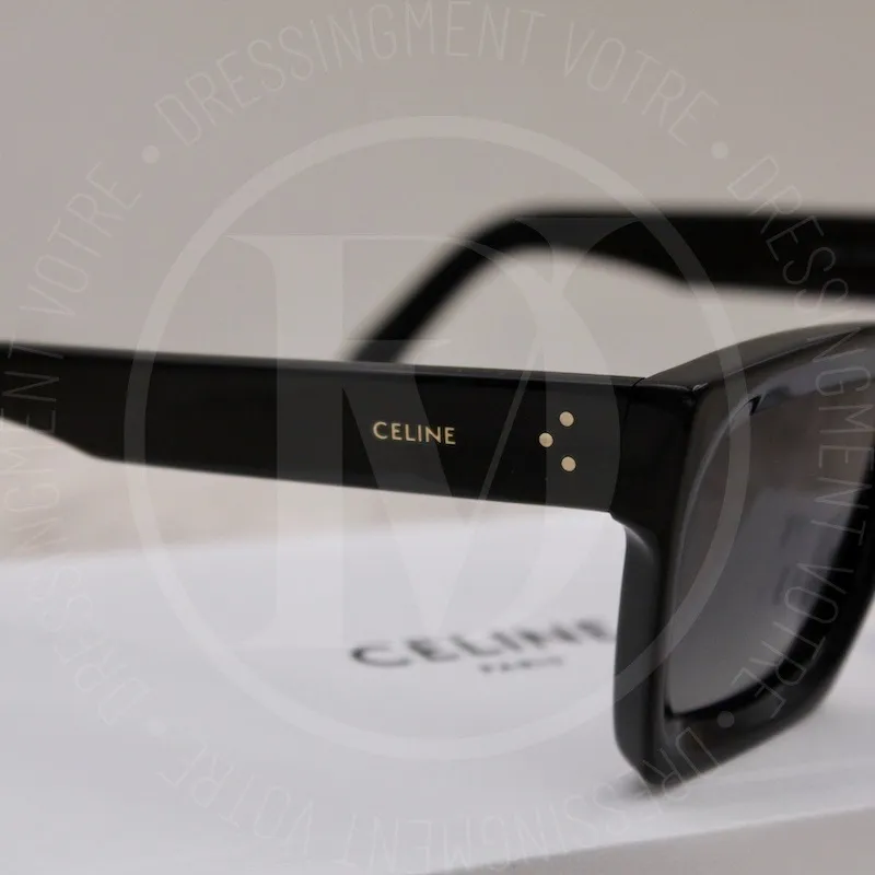 Lunettes de soleil carrées en acétate noir – Céline