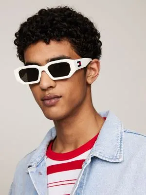 Lunettes de soleil octogonales | Blanc | Tommy Hilfiger