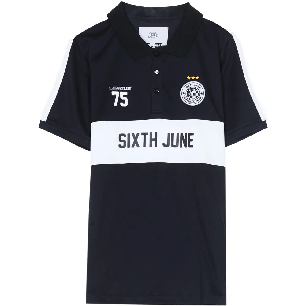 Maillot col football league noir