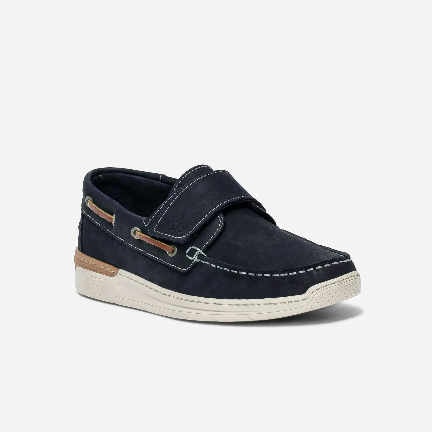 Mocassin bateau marine en cuir nubuck - Chaussures Bateau Homme | ERAM
