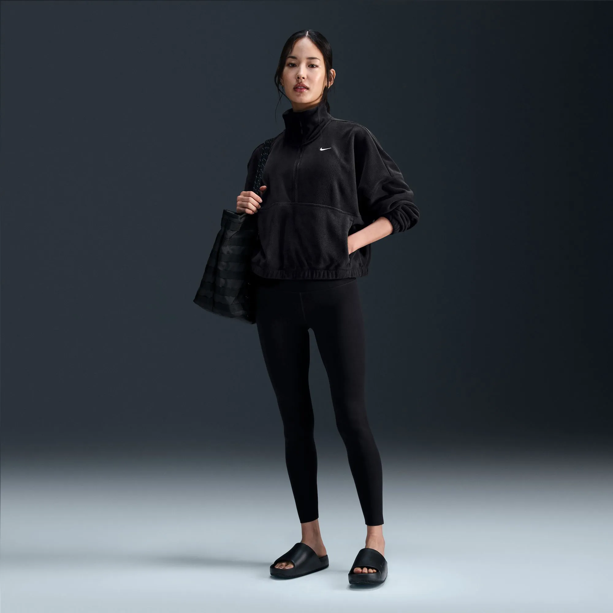 Nike - One WMNS Oversize Fleece (black / white)