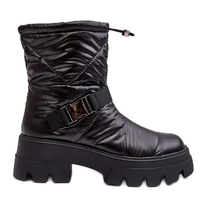 PH2 Bottines femme à semelle massive et talon plat, Noir Werikse le noir