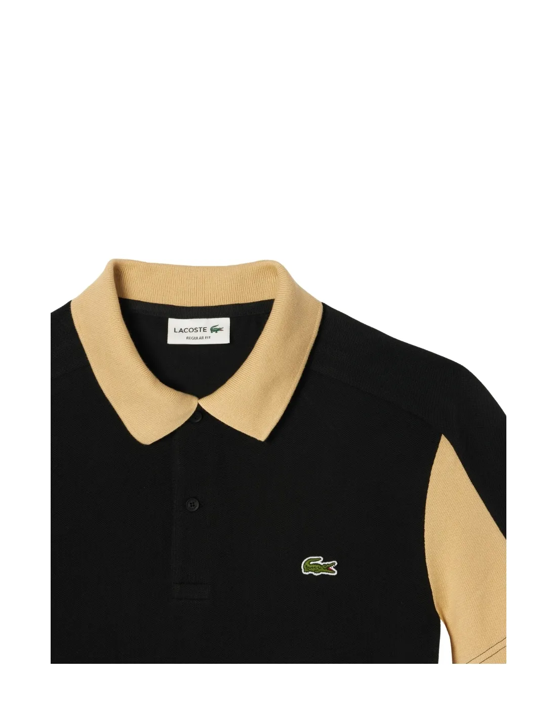 Polo homme Lacoste Ref 63305 IKH Noir Beige