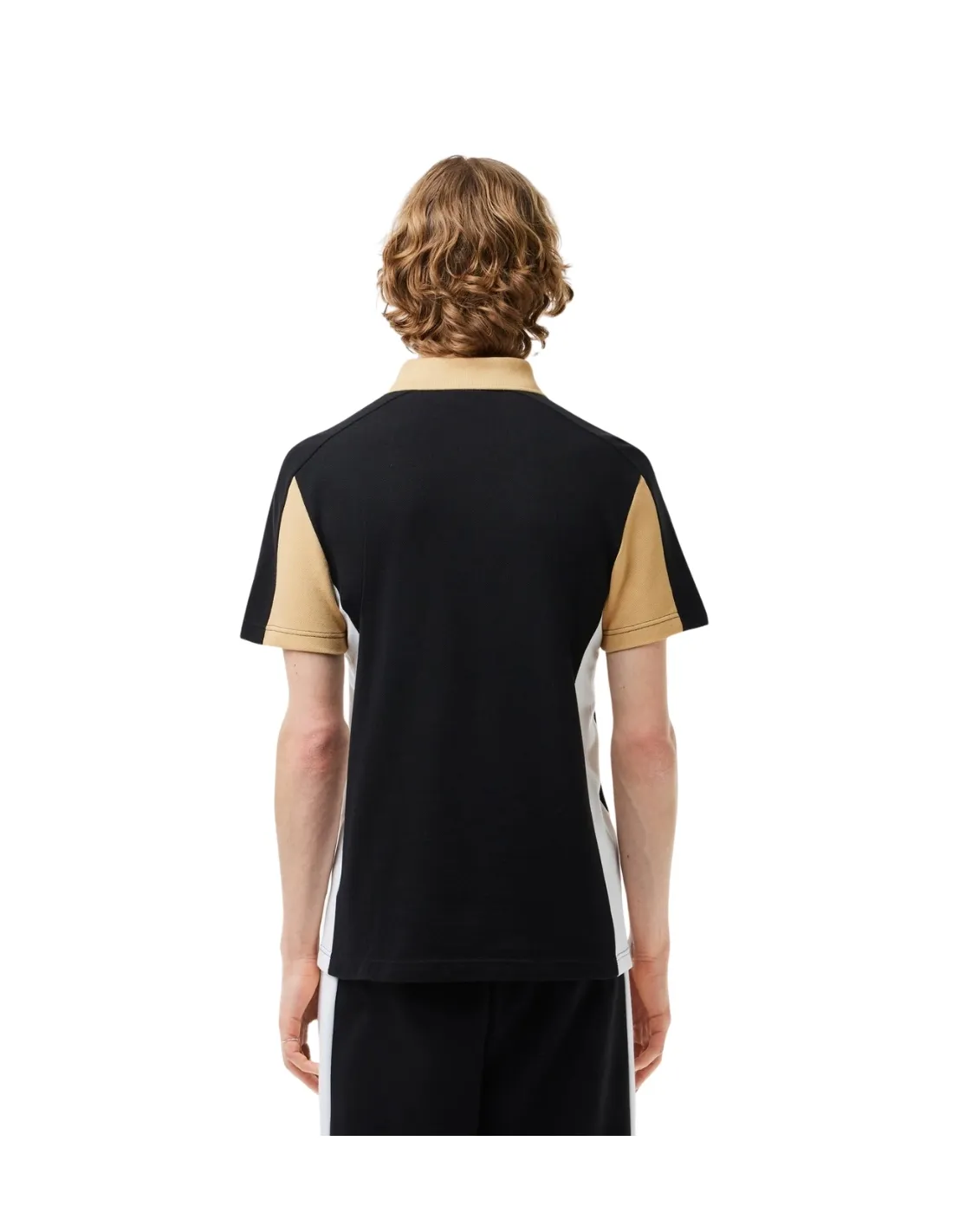 Polo homme Lacoste Ref 63305 IKH Noir Beige