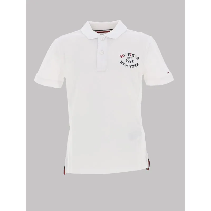 Polo monotype regular blanc enfant - Tommy Hilfiger | wimod