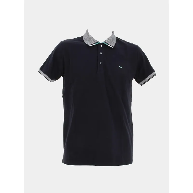 Polo slim mouline bleu clair chiné homme - Tommy Hilfiger | wimod