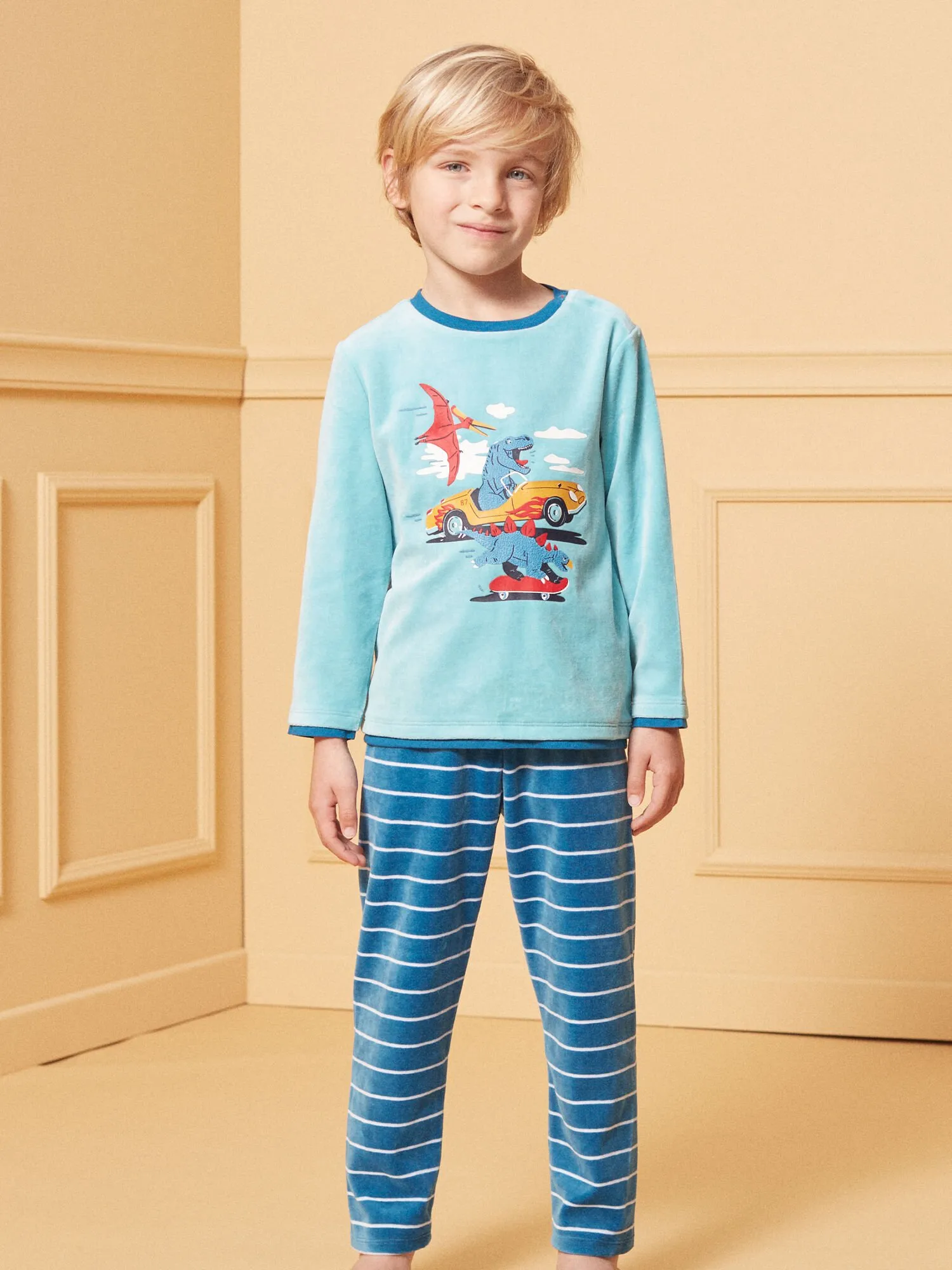 Pyjama Dino en velours