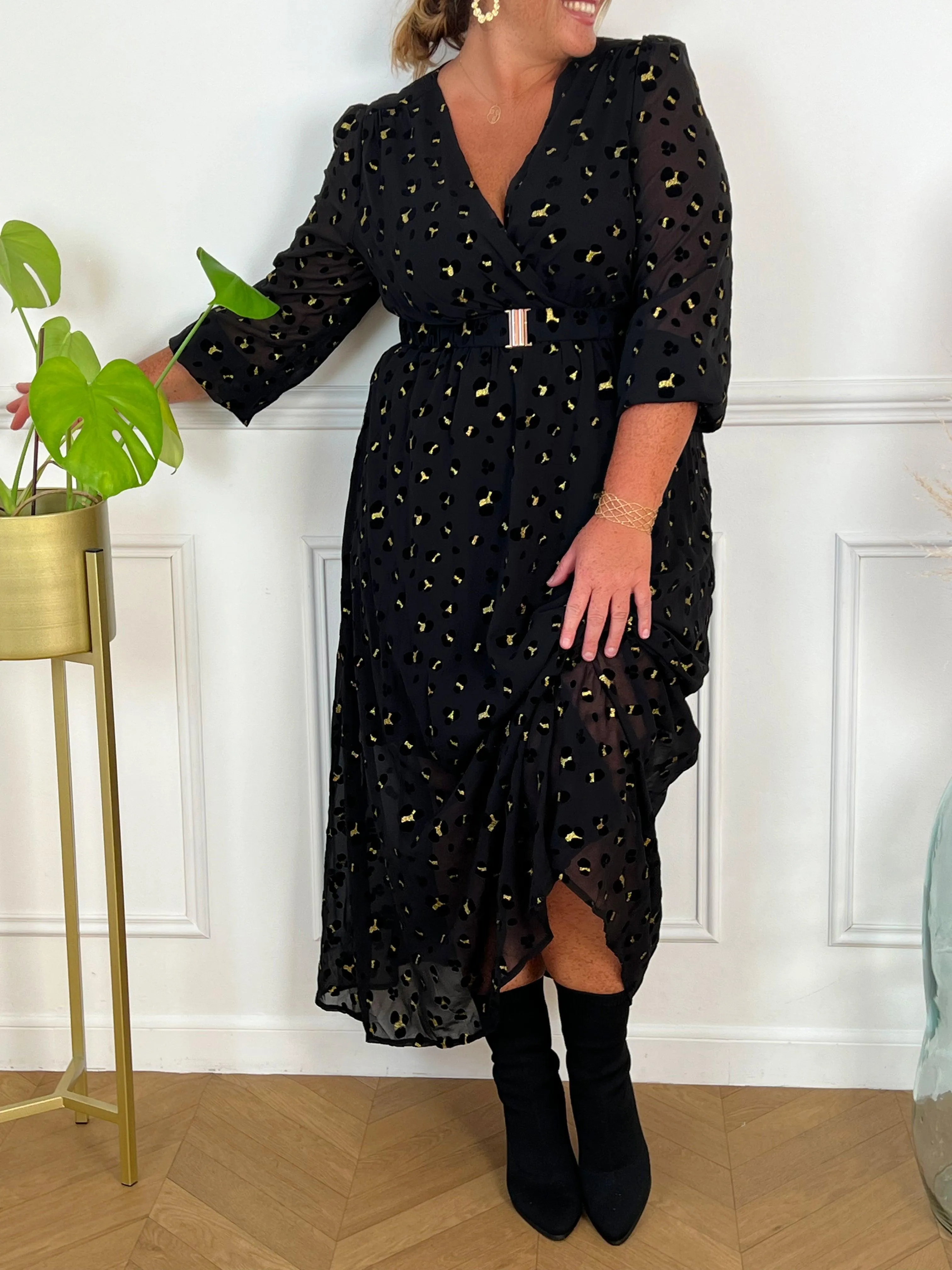 Robe longue léopard : Kassia