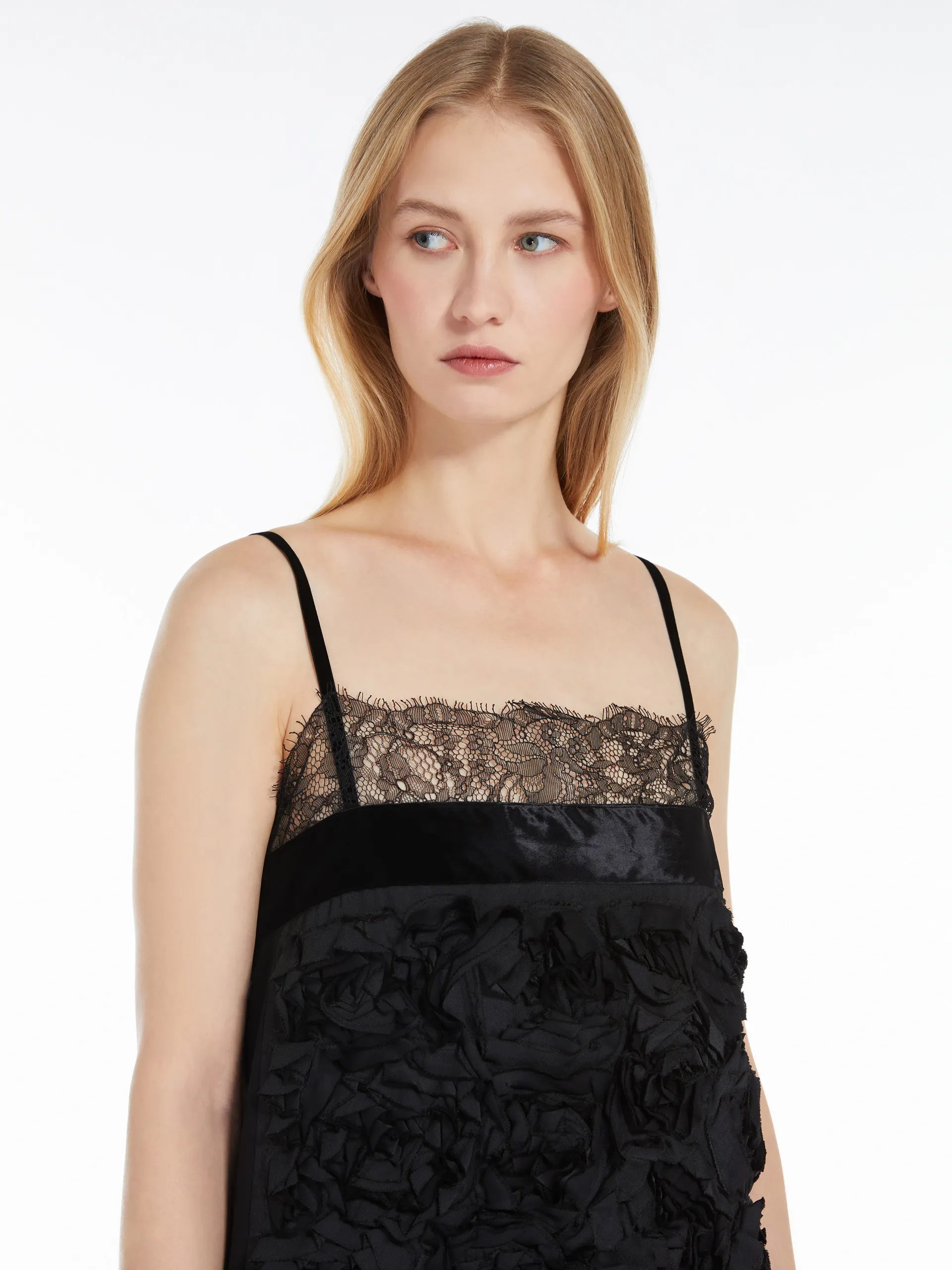 Robe évasée en cady