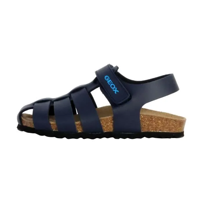 Sandales Enfant Geox Ghita - GEOX - Navy - Bleu - Textile - Mixte - Scratch - Plat