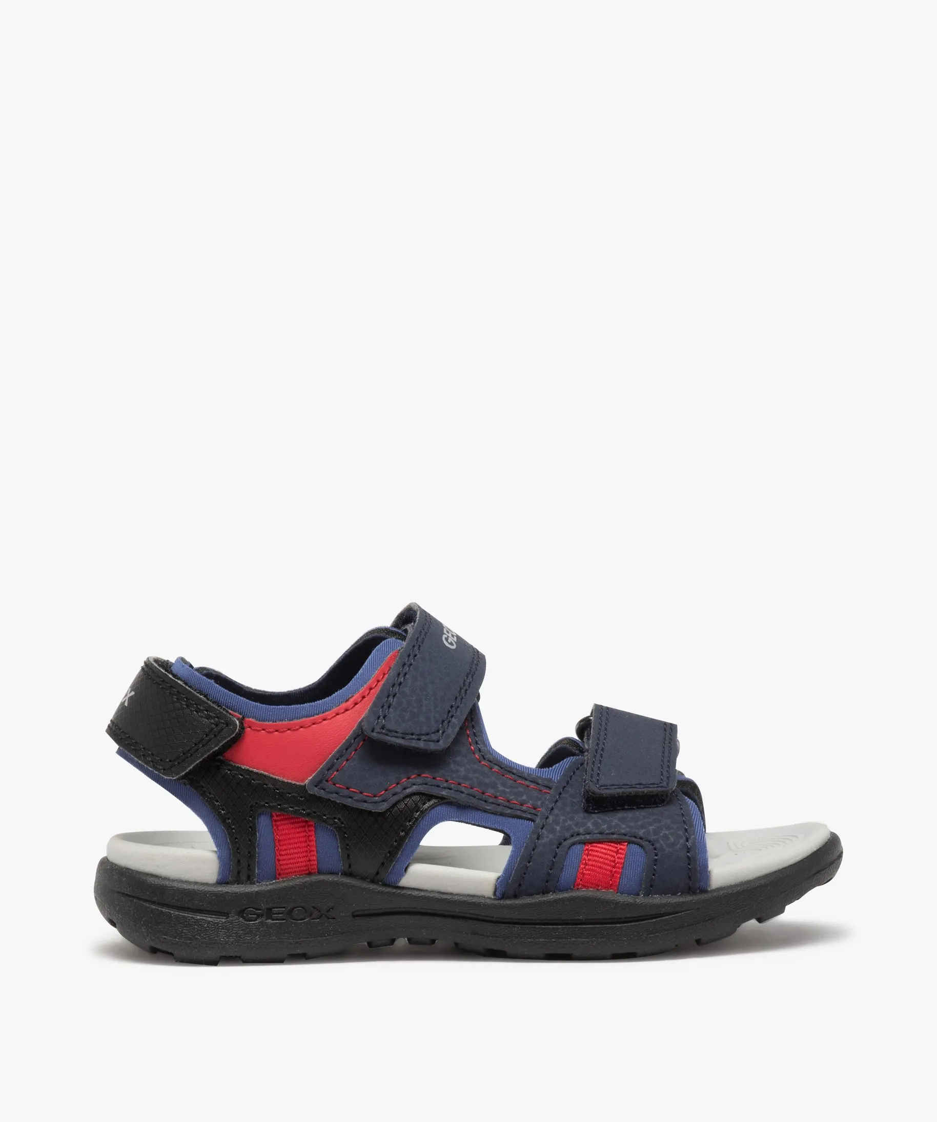 Sandales sport garçon multicolores à brides scratch - Geox bleu fonce