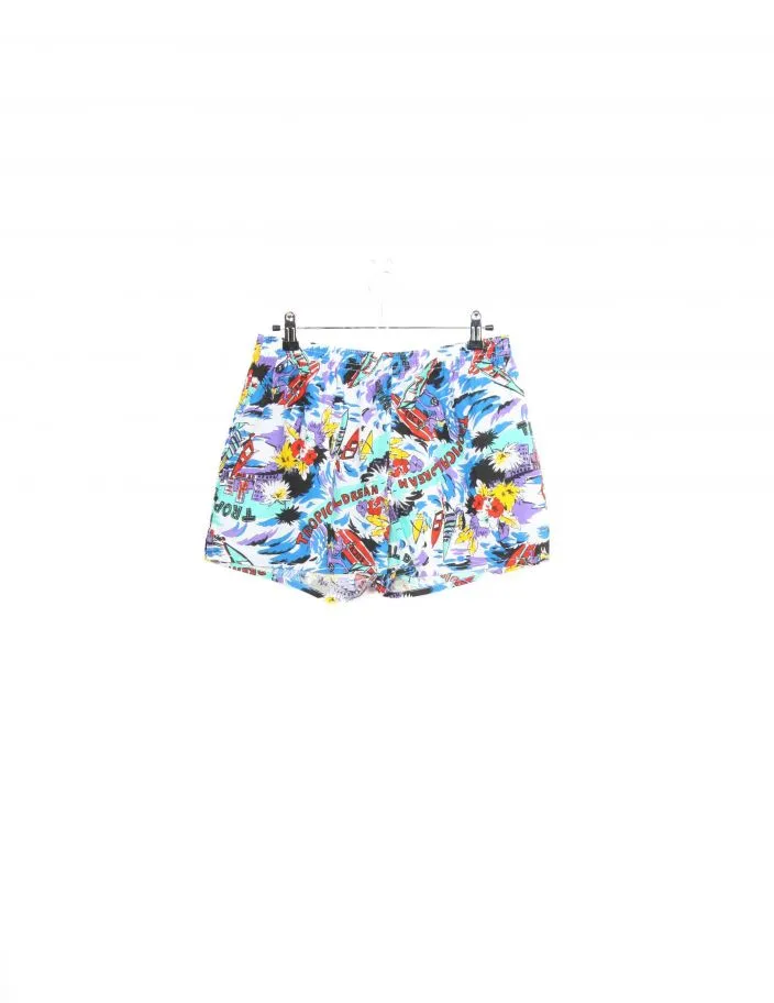 Short Imprimée Plage Vintage