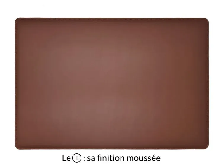 Sous-main en cuir marron "Premium" - 50x34 cm 
