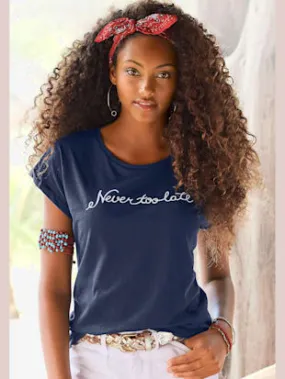 T-shirt beachtime avec ourlet à revers aux manches
