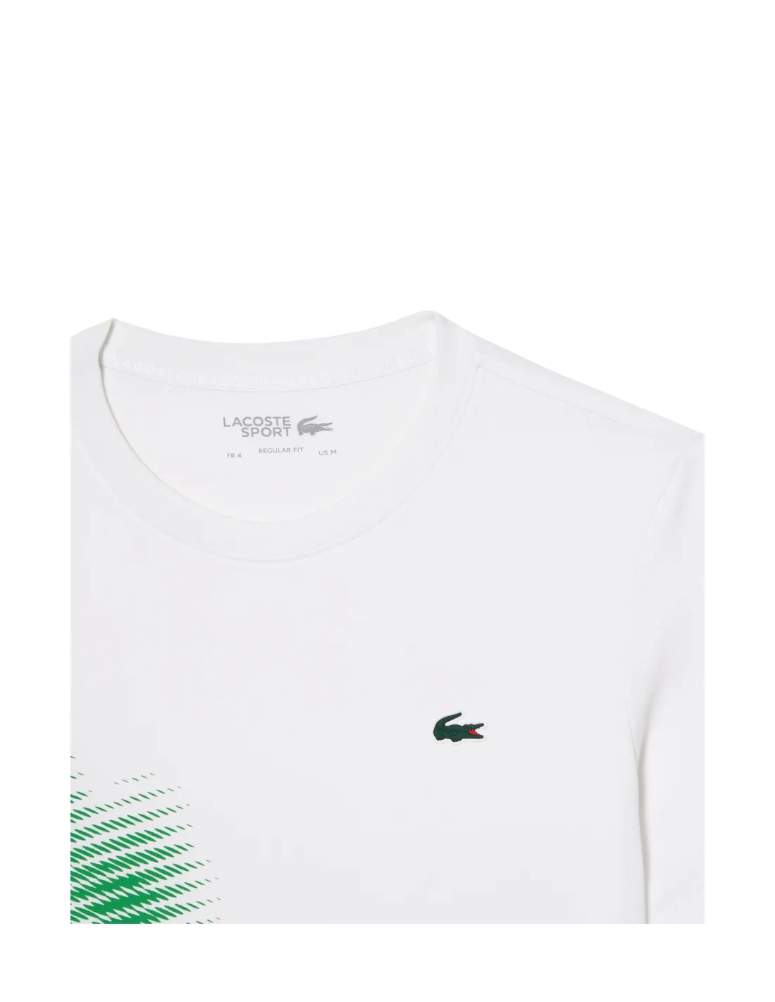 T shirt col rond Lacoste Ref 59965 001 Blanc