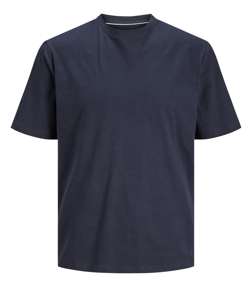 T-shirt col rond Premium en coton biologique avec manches courtes bleu marine 