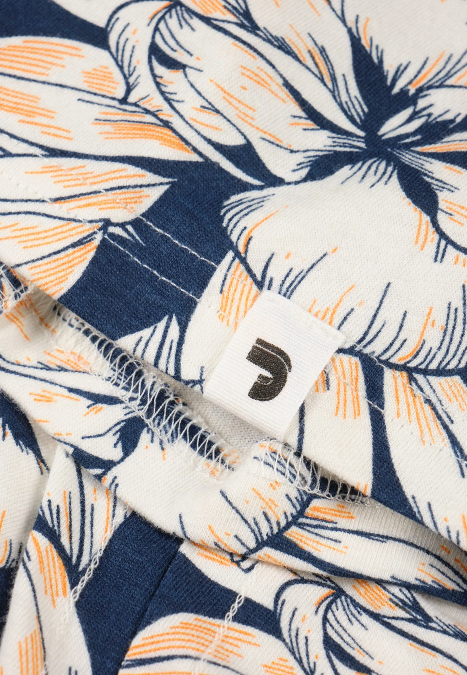 T-shirt homme bleu et grosses fleurs