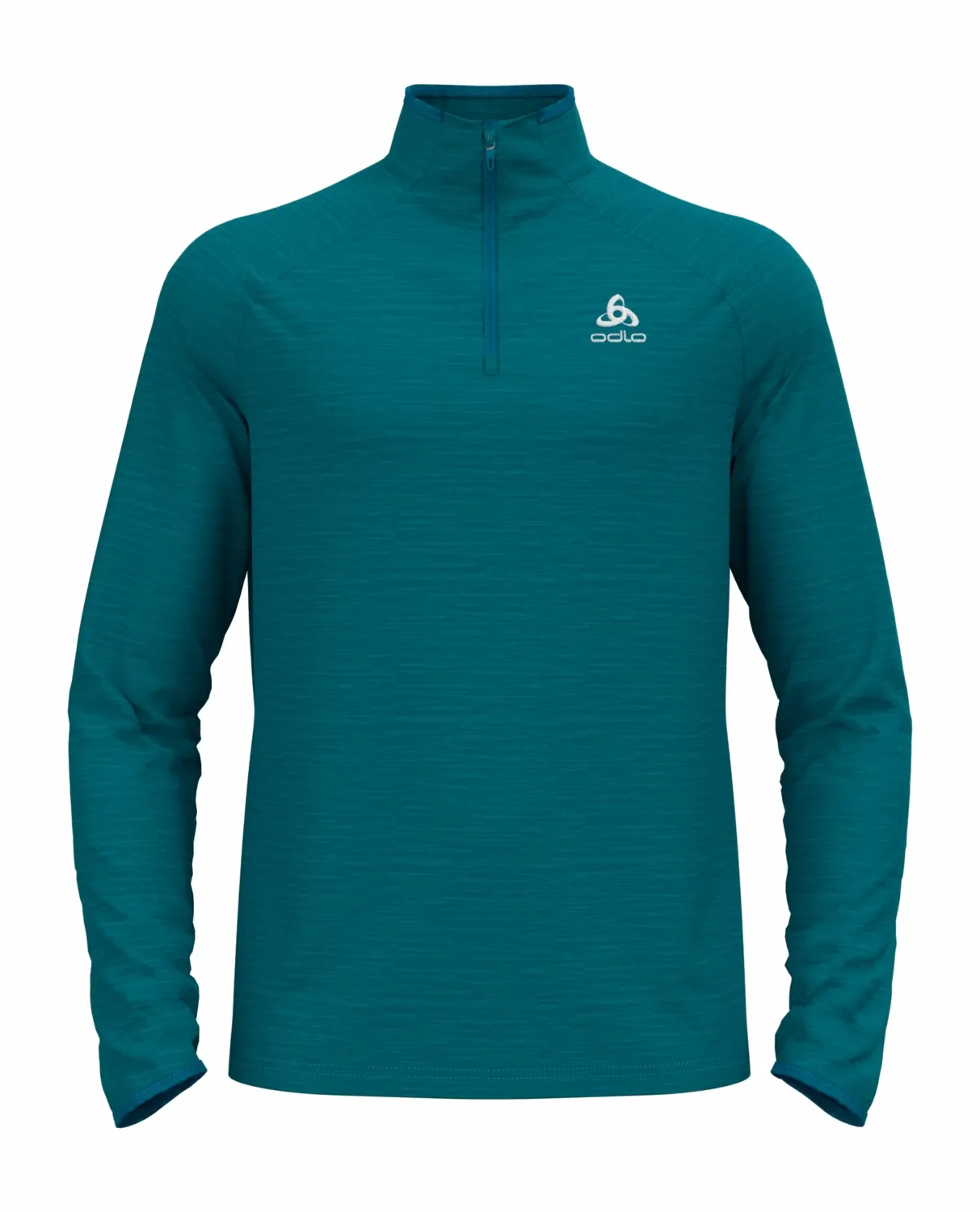 T-shirt Manches Longues Odlo Homme Mid Layer 1/2 Zip Essential Thermique Saxony Blue Melange