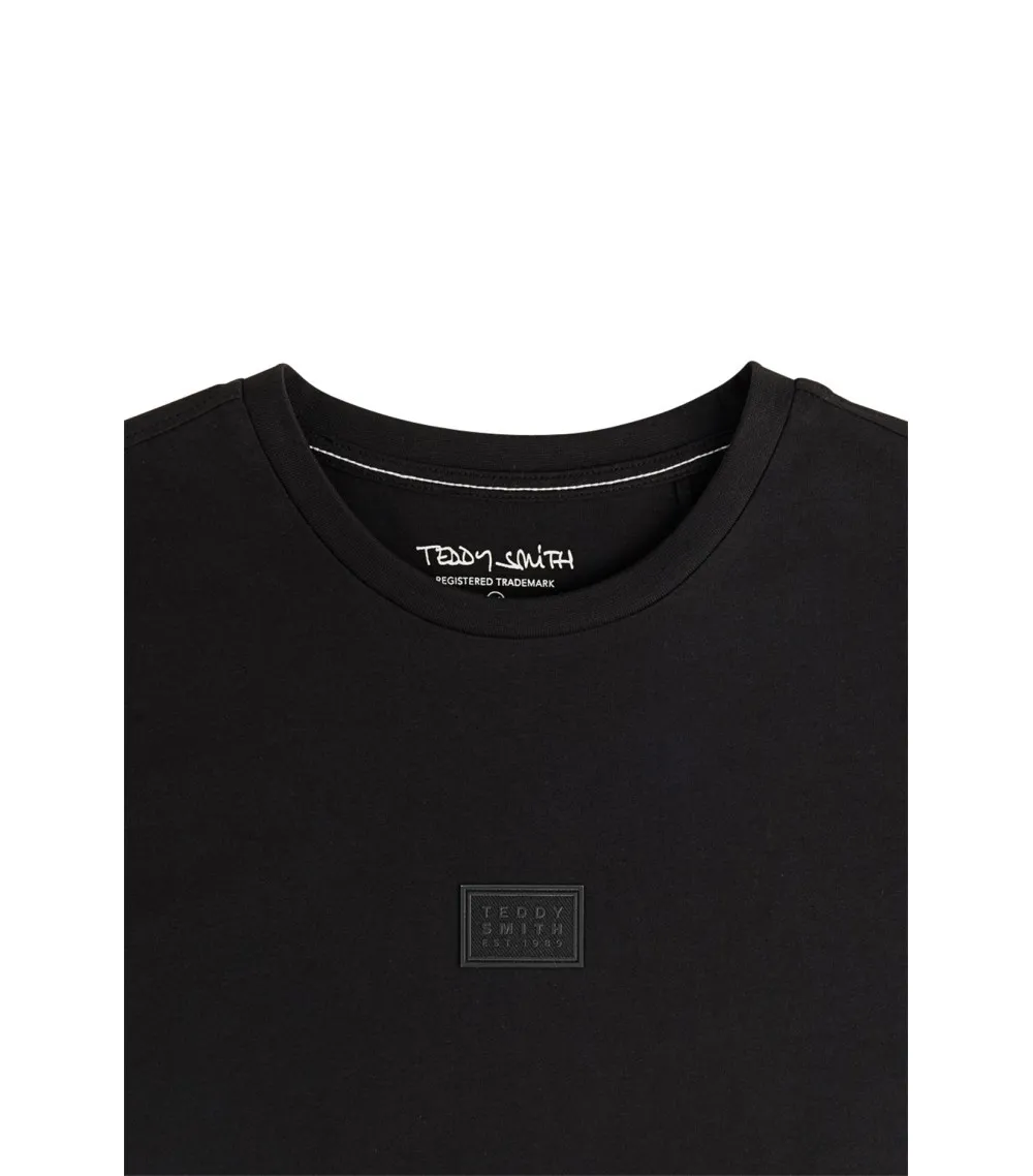 T-shirt Teddy Smith coton avec manches courtes et col rond  noir
