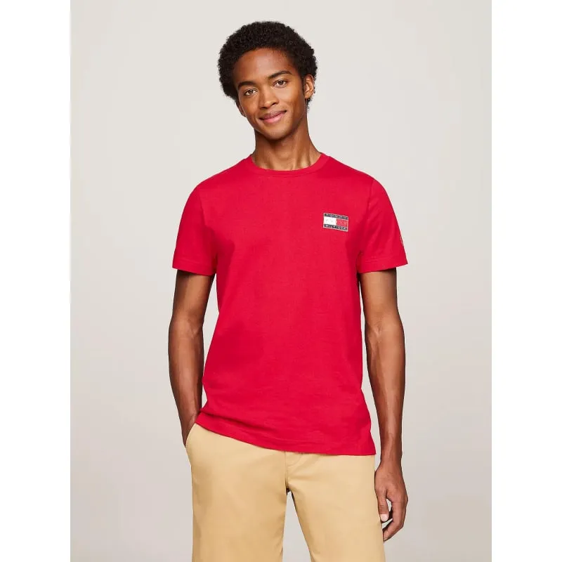 T-shirt uni flag x paris rouge homme - Tommy Hilfiger | wimod