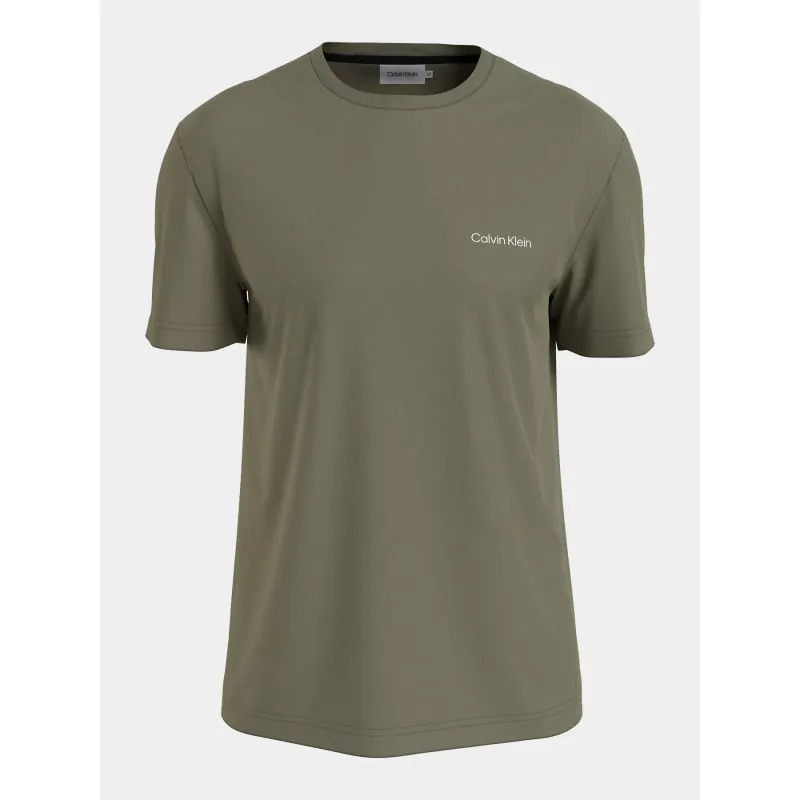 T-shirt uni logo bleu homme - Lacoste | wimod