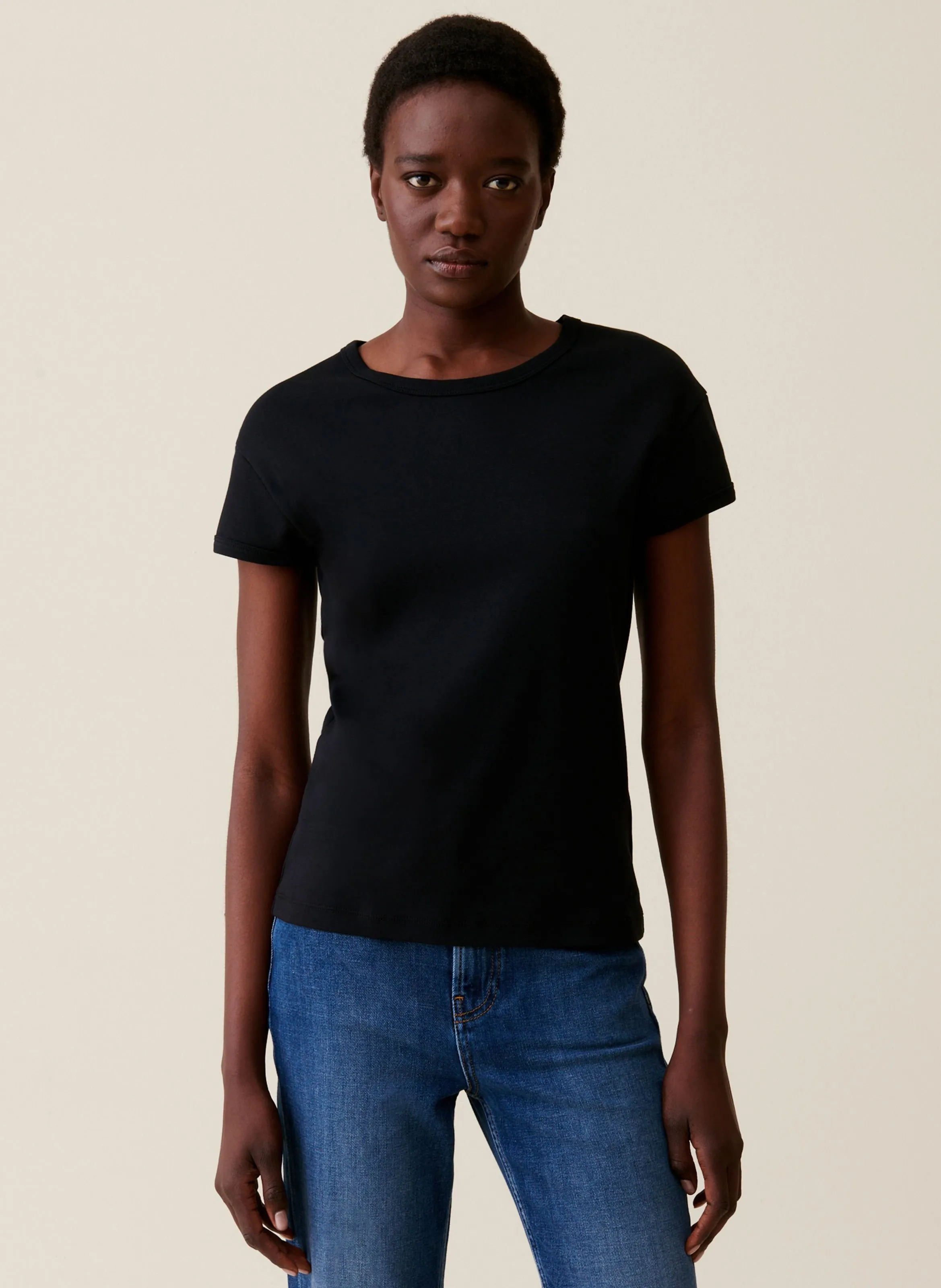 TEE-SHIRT COL ROND EN COTON - CLAUDIE PIERLOT pour FEMME | Printemps