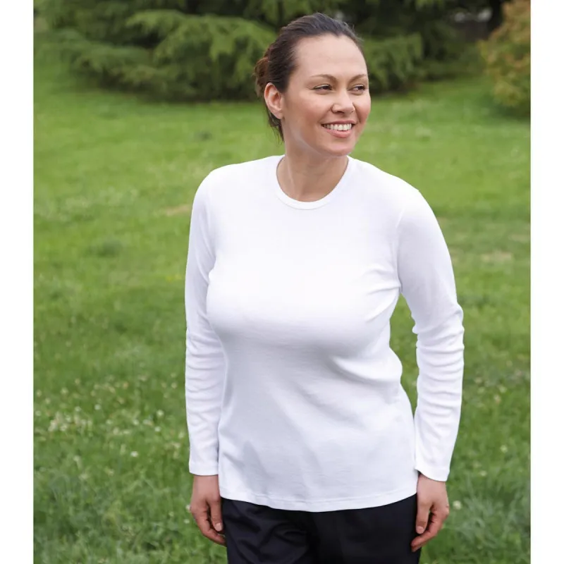 Tee-shirt pour personne âgée dépendante femme manches longues