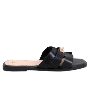 Tongs femme Daudi Noir le noir