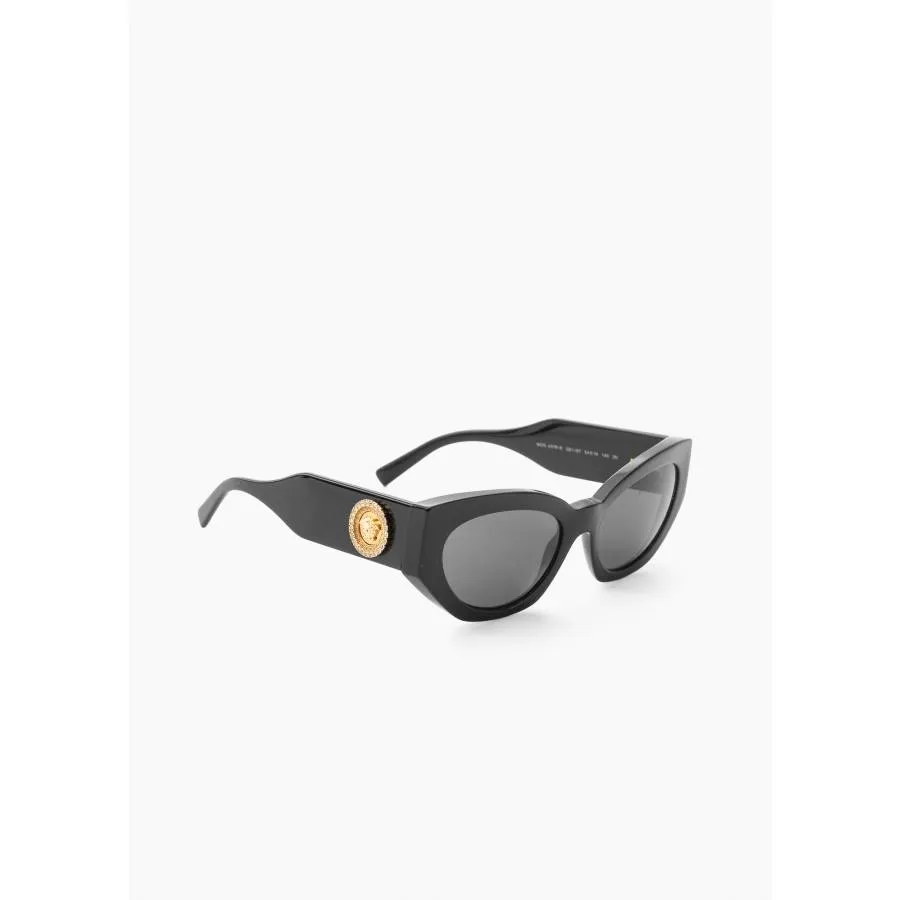 Versace Lunettes de soleil noires avec détail doré